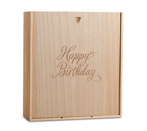 3-Bottle “Happy Birthday” Wood Box 3-Bottle “Happy Birthday” Wood Box