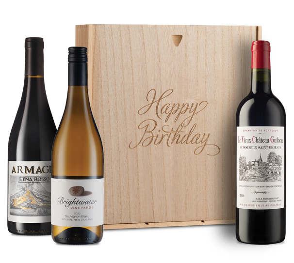 Luxury Mix Trio in "Happy Birthday" Wood Box