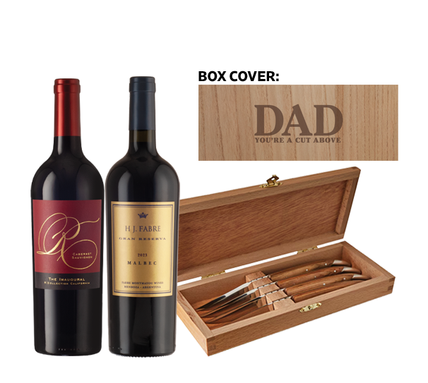 Father’s Day Steak Knives + Wine Father’s Day Steak Knives + Wine
