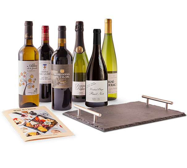 Perfect Wine For Cheese Six with Slate Cheese Board