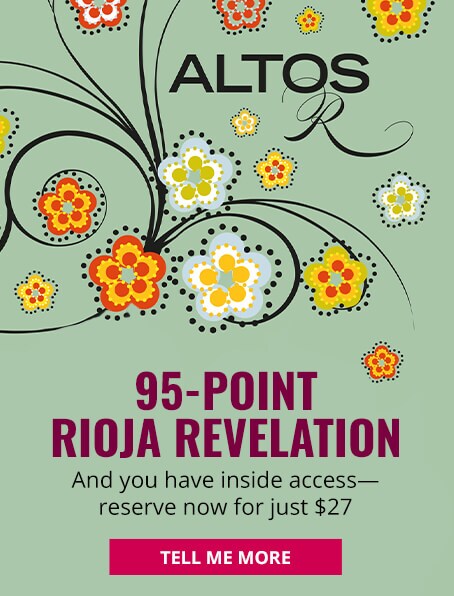 red wine from Rioja high end