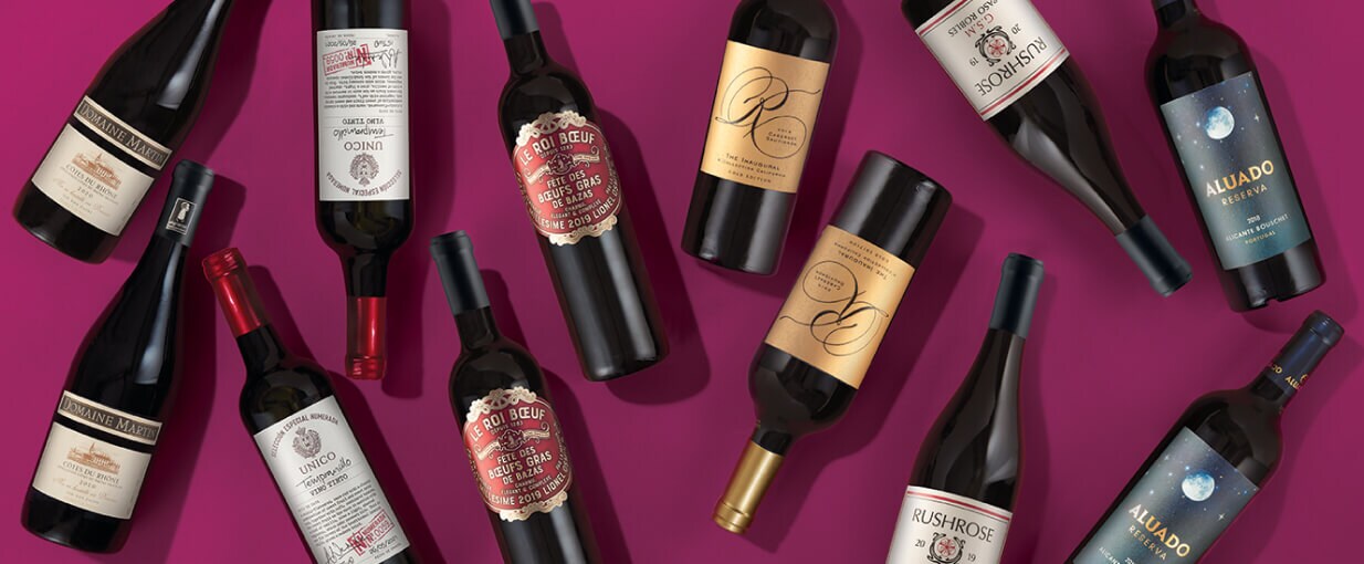 red wine with awards