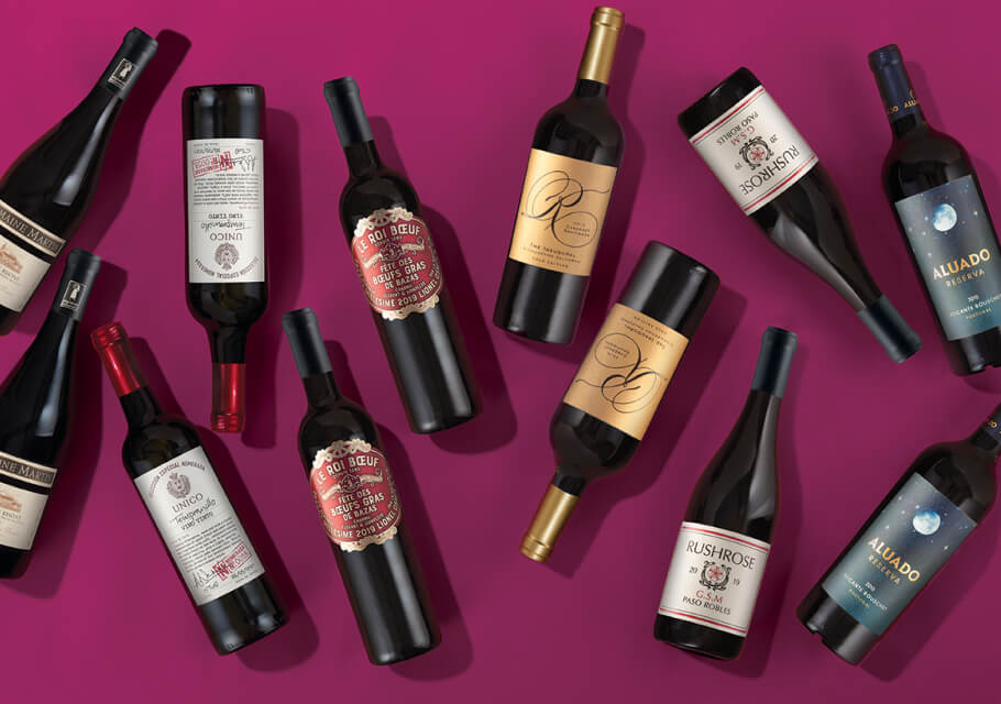 red wine with awards