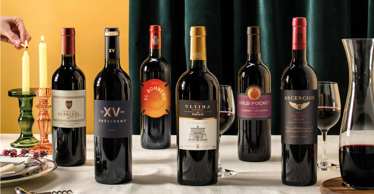 Holiday red wines
