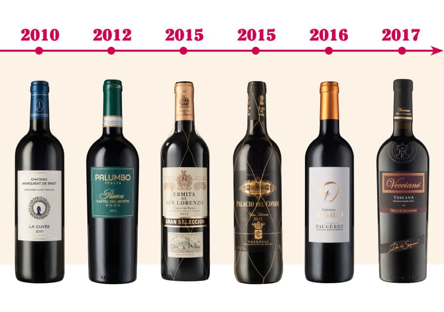perfectly aged red wines